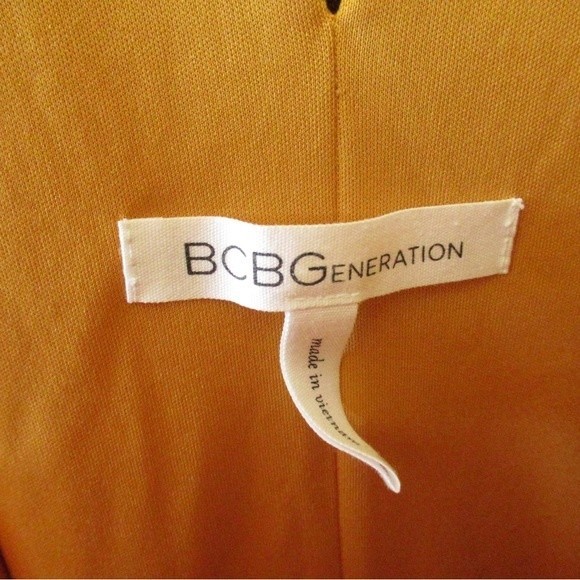 BCBG Gold Long Stretchy Summer Dress - Picture 5 of 10